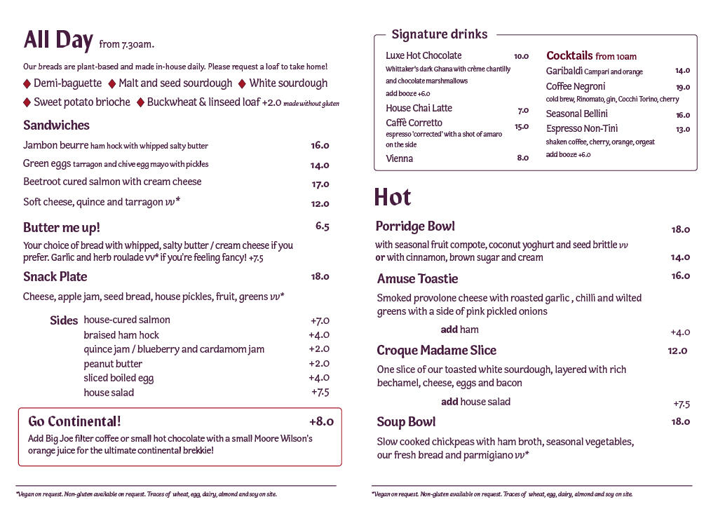 All-day and hot food